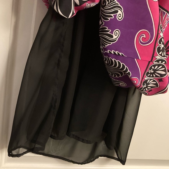 100% Silk Boho Border Print Dress - Picture 8 of 9